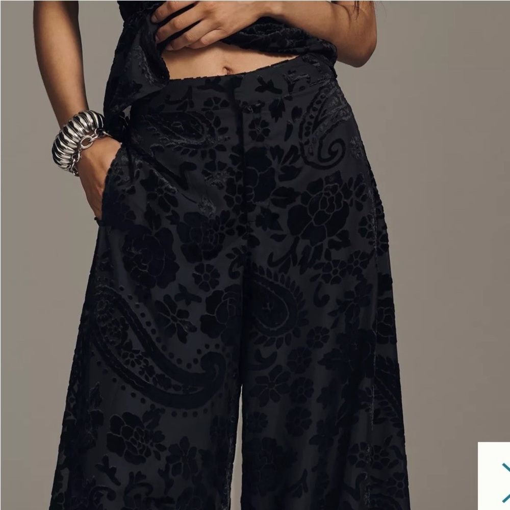 NWT - Anthropologie Velvet Novelty Burnout Pants